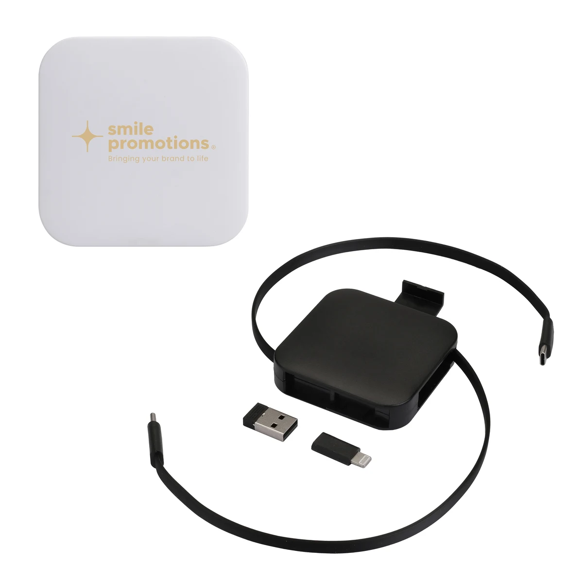 Retractable USB-C Charging Cable Pack w/ Tip Attachments 1