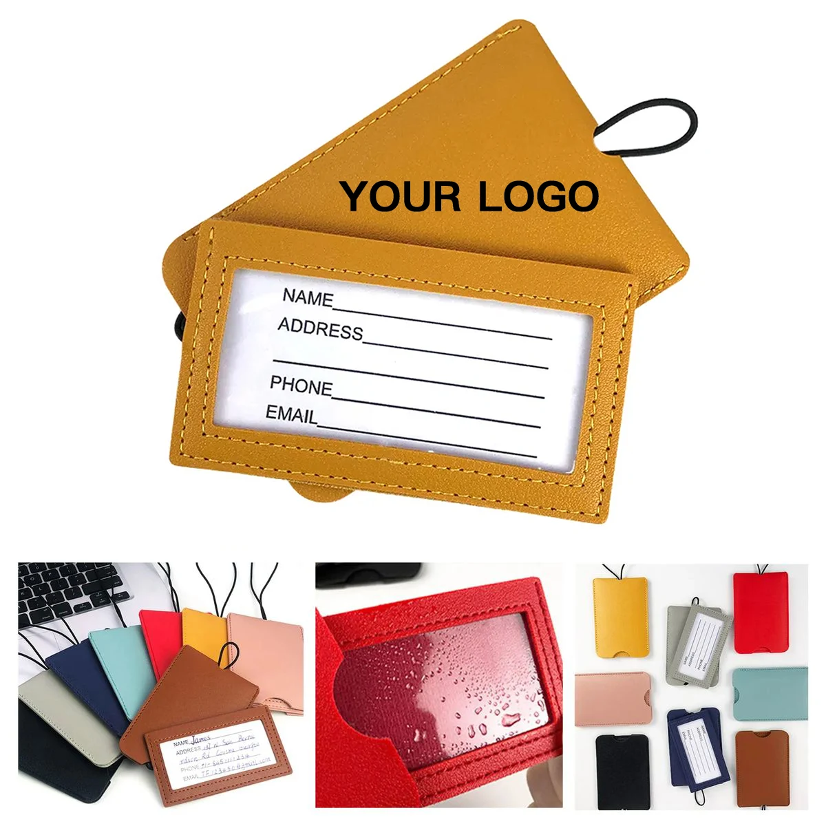 Durable PU Luggage Tag For Travel Use 1