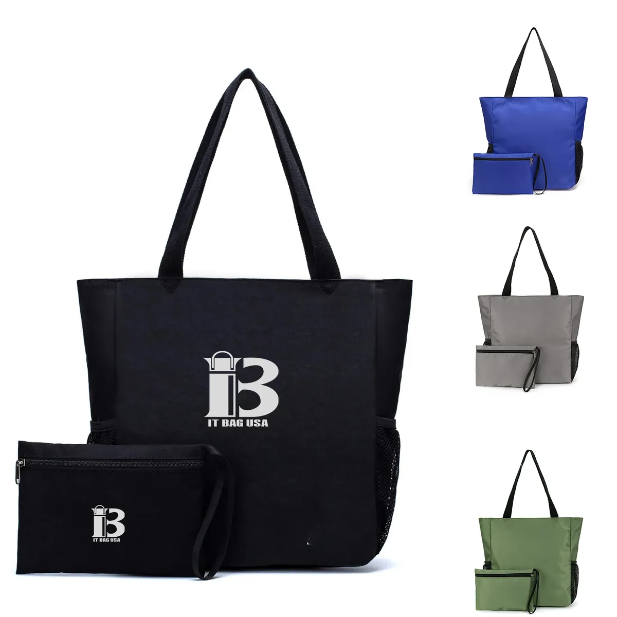 Large Capacity Foldable Tote Bag, custom tote bag with logo imprint 1
