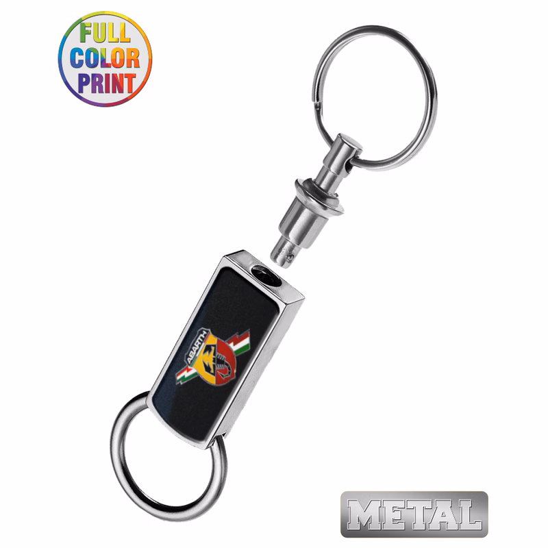 Detachable Metal Keychain-Full Color Dome