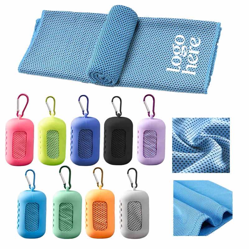 Convenient Silicone Case Cooling Towel