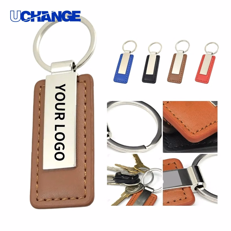 Leather Keychain Accessory Customizable with Engraving Options