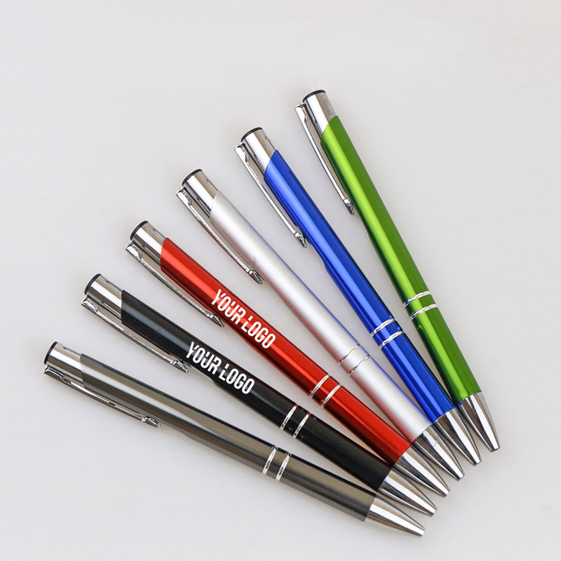 Metal Gel Pan Large Printing Area Retractable Ball Pen