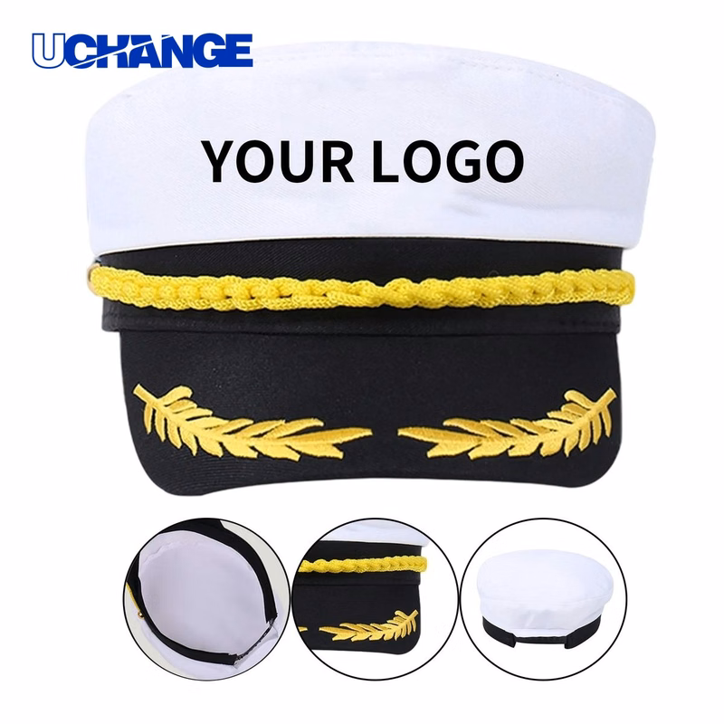 Polyester Captain Hat Headwear for Theme Parties