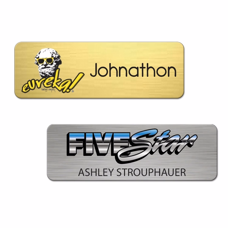 0-3 sq inches Chaos full color UV Printed name badge