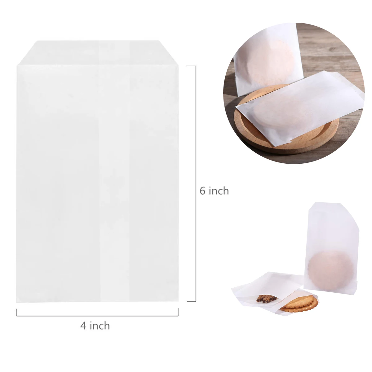 Flat Glassine Waxed Paper Treat Bags 1