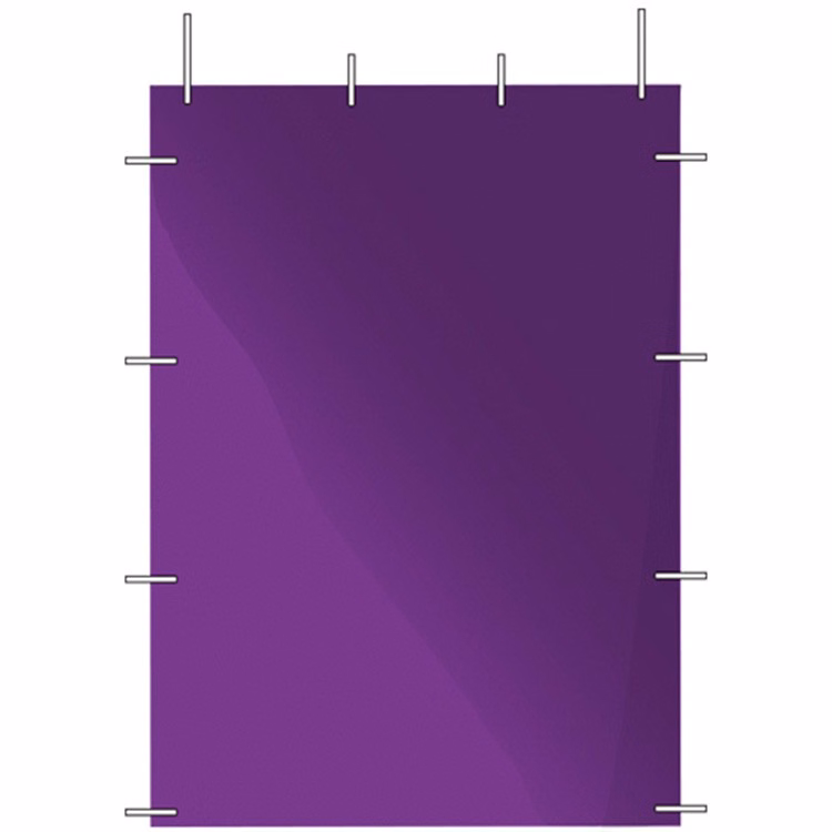 5 foot plain purple side panel