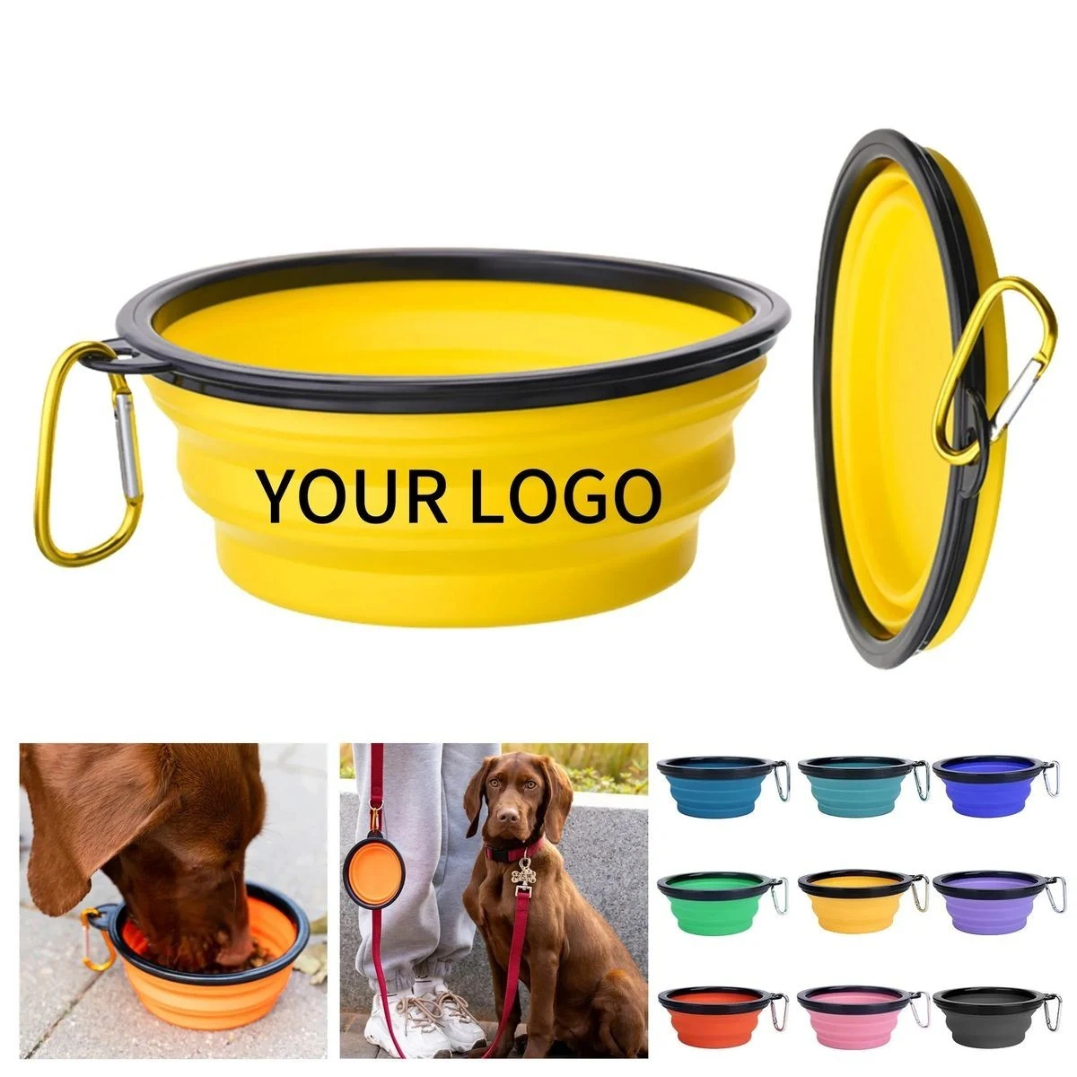 TPE Dog Feeding Bowl with Clip 1