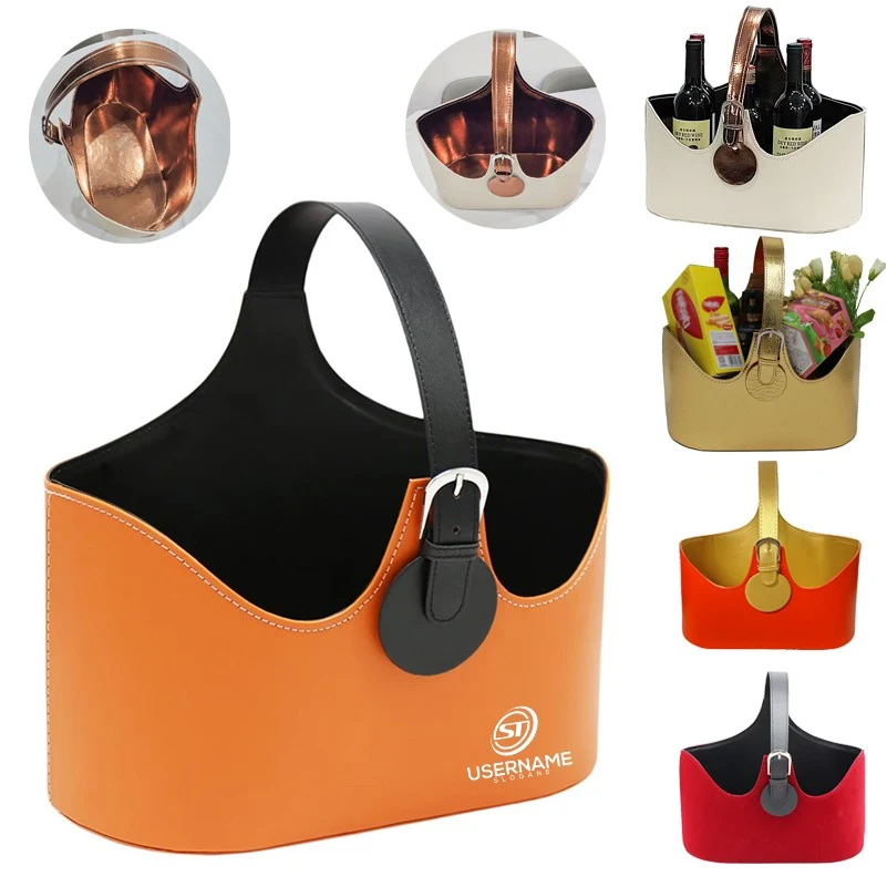 Leather Basket Box Storage Basket for Hamper Baskets Gift 1