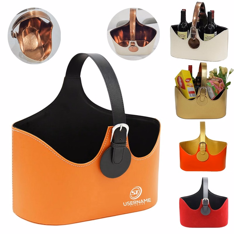 Leather Basket Box Storage Basket for Hamper Baskets Gift
