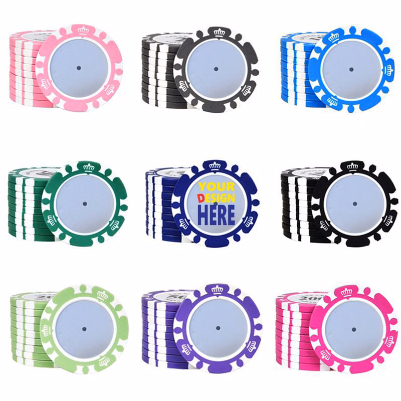 11.5g Blank Clay Poker Chips with Crown Design