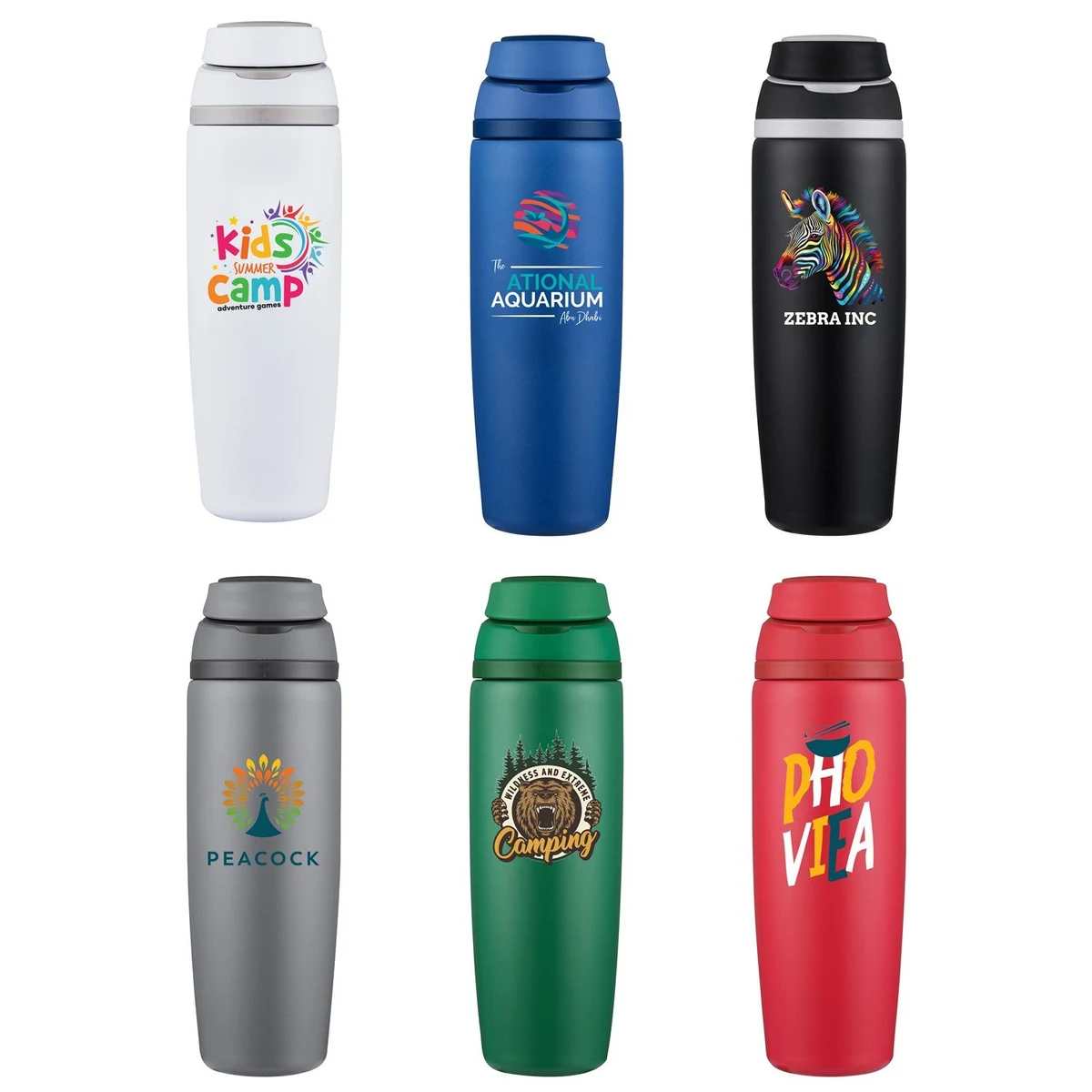 Peak 25oz Recycled Stainless Steel Bottle with easy carry handle lid, custom water bottle with logo imprint 1