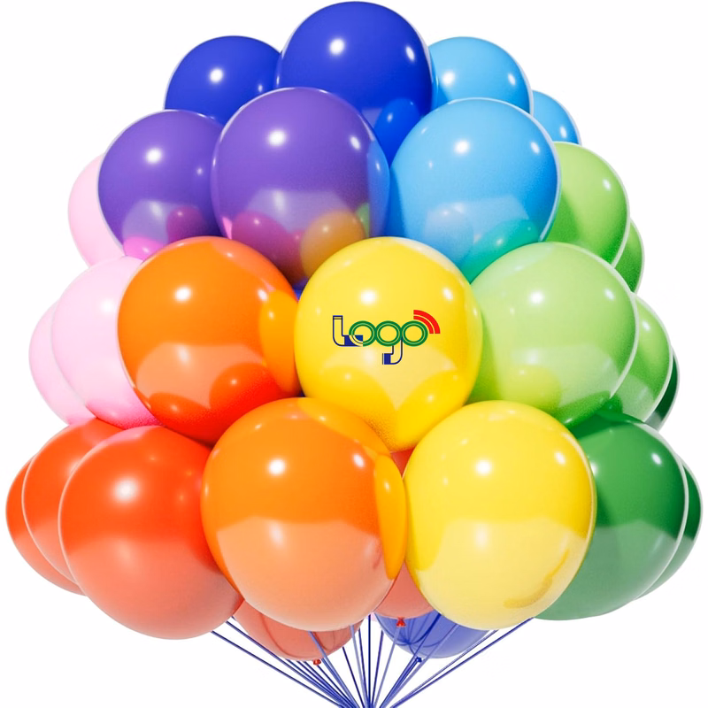10" Rainbow Thick Latex Party Balloons