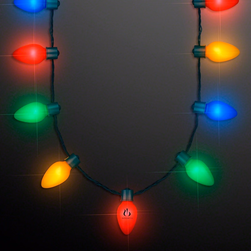 9 Lights Christmas Bulb Necklace