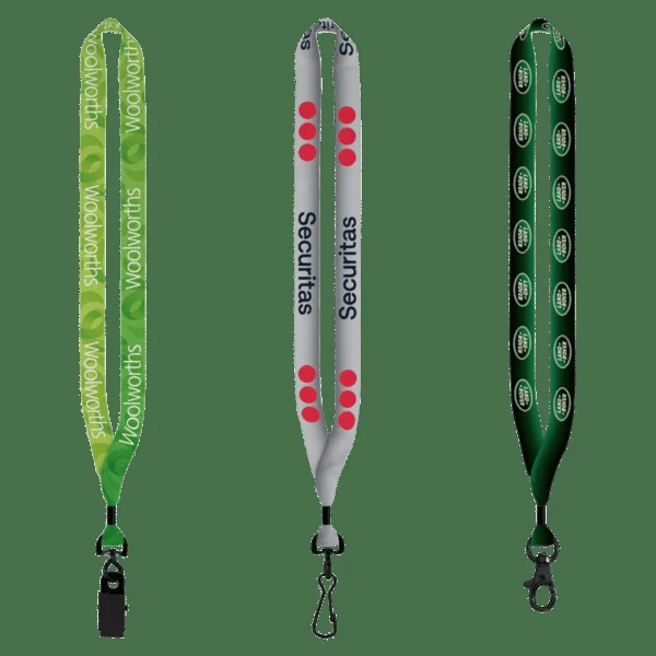 3/4" rPET Dye-Sublimated Lanyard w/ Metal Crimp & Metal Split-Ring 1