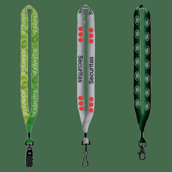 3/4" rPET Dye-Sublimated Lanyard w/ Metal Crimp & Metal Split-Ring