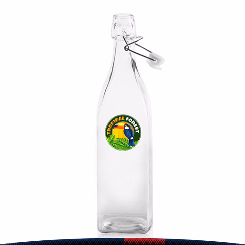 34 oz. Wire Lid Square Glass Carafe