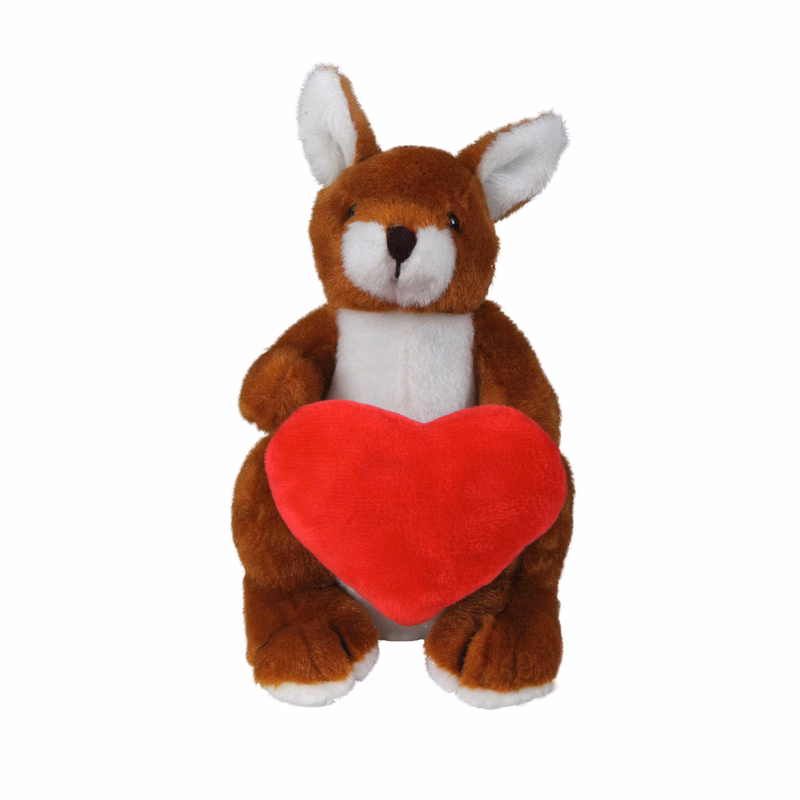 soft plush Kangaroo with heart
