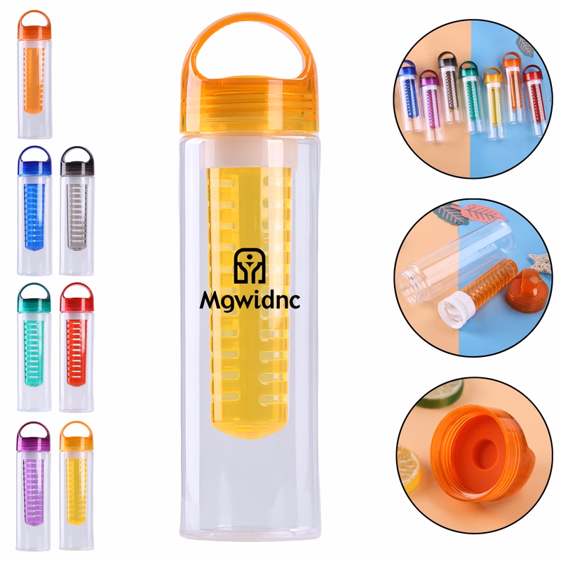 700ml Plastic Outdoor Sports Water Bottle with Creative Hollow Design