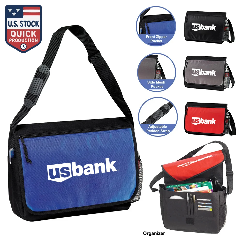 UrbanTrek Padded Laptop Crossbody Messenger Bag 1