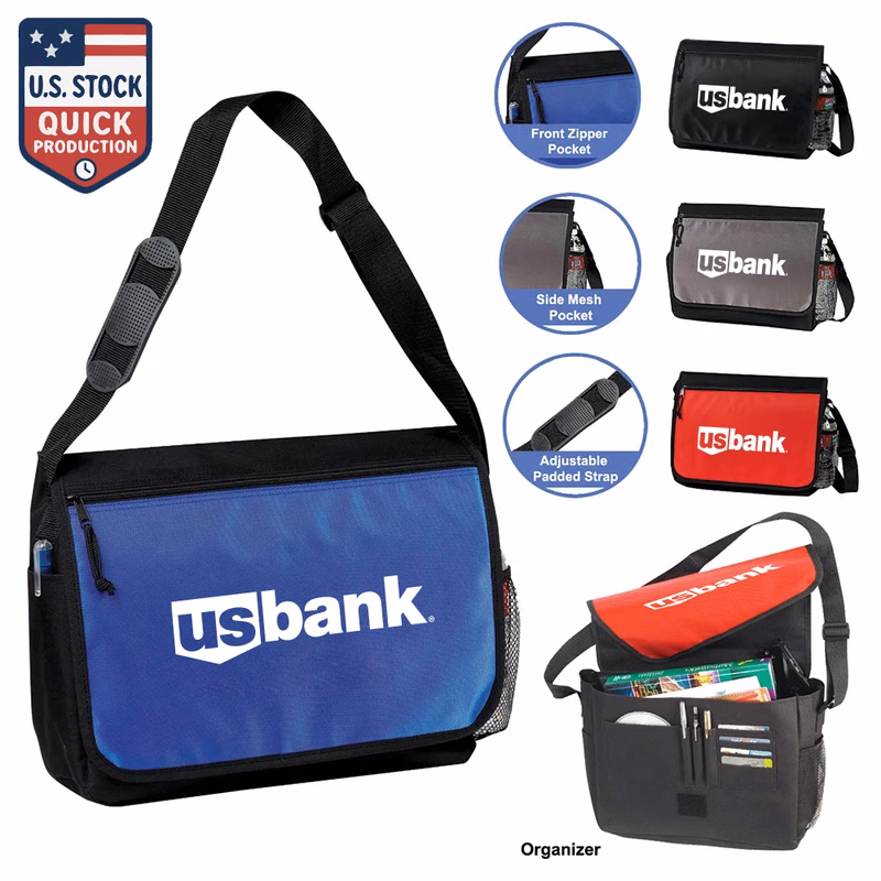 UrbanTrek Padded Laptop Crossbody Messenger Bag