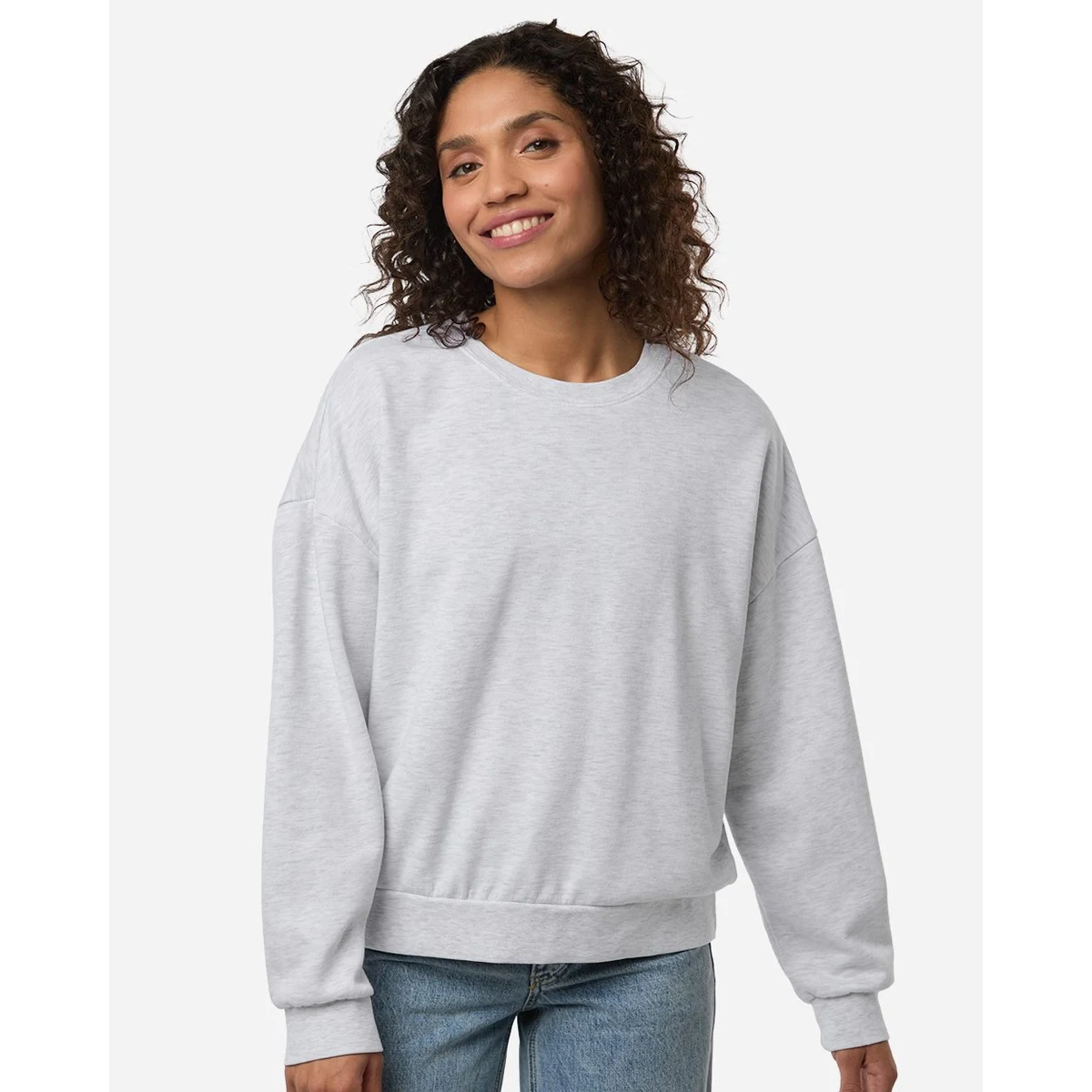 Women's California Wave Wash Sunday Crewneck Sweatshirt - PRM2700, custom hoodie or sweatshirt with logo imprint 1
