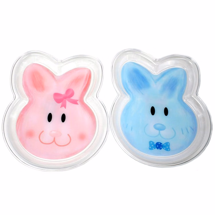 Easter Bunny Plates - Blue & Pink 36 Pieces