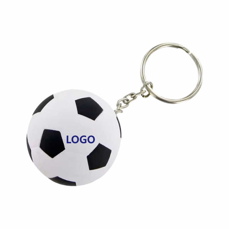 PU Football Shaped Stress Reliever Keychain