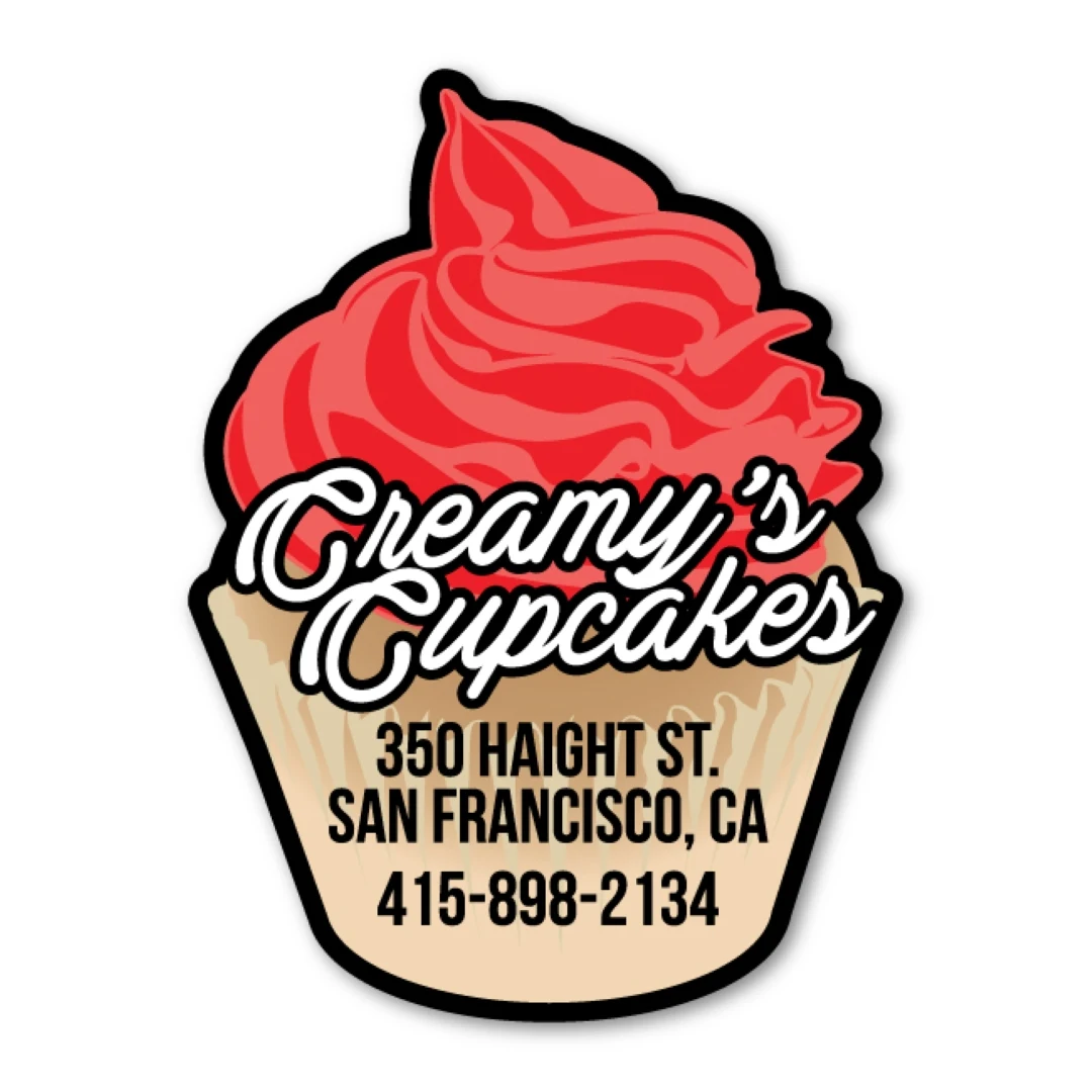 Cupcake Magnet - 3" x 4" - 30 mil - Outdoor Safe 1
