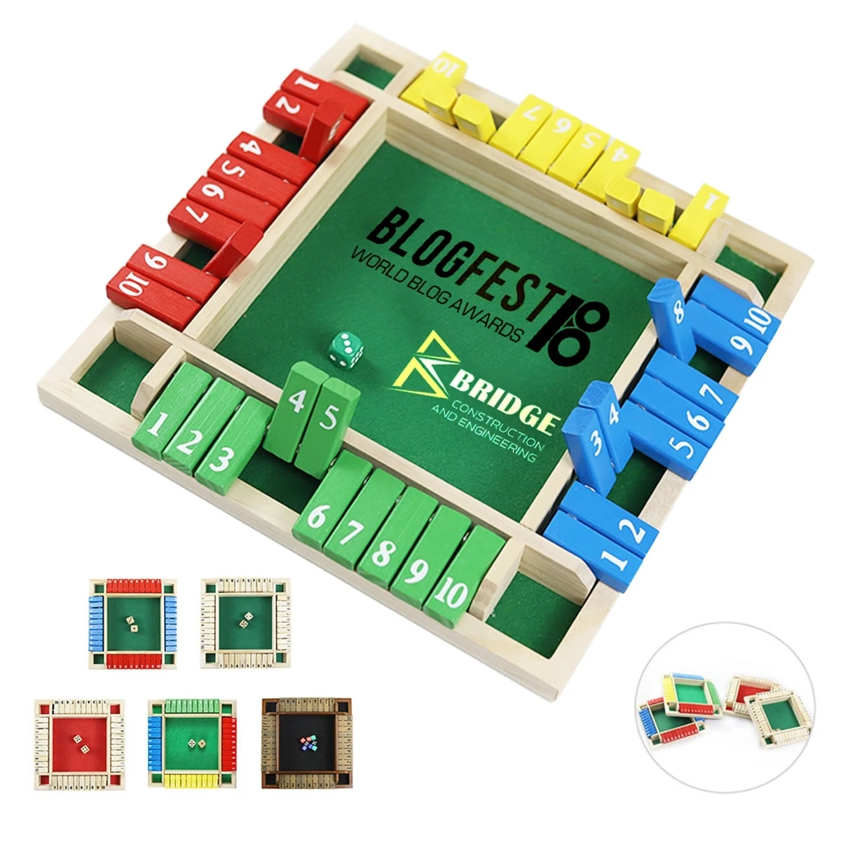 Shut The Box Wooden Board Game 1