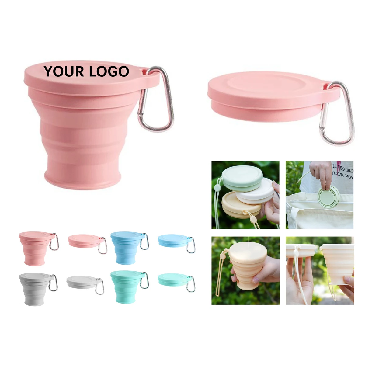 Silicone Collapsible Mug 3.1" x 2.8" 1