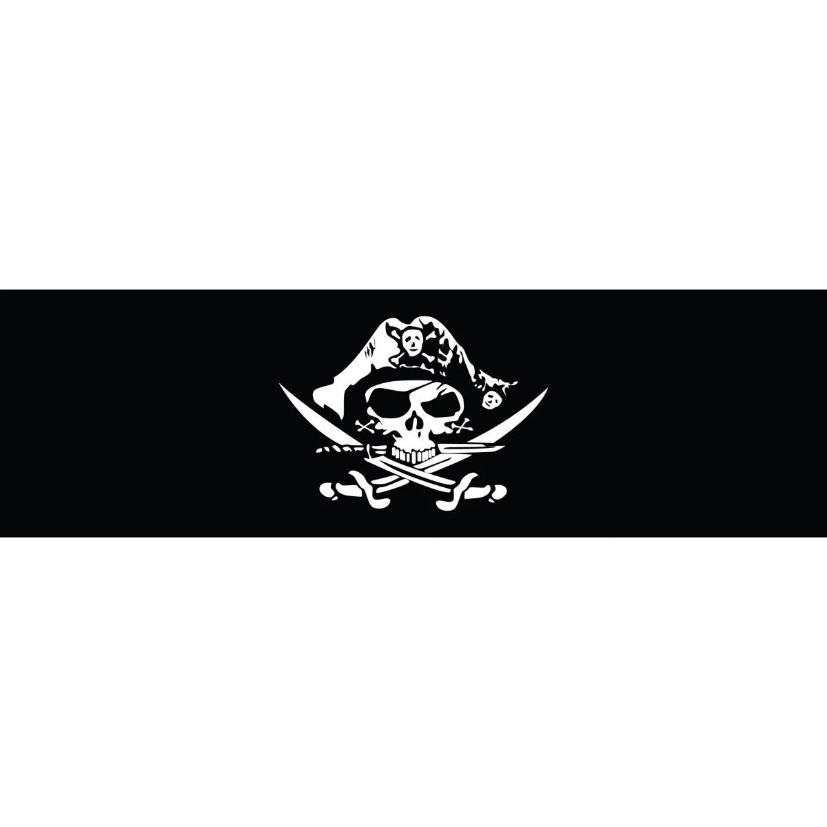 Pirate Hat Window Decals 3" x 10" 1