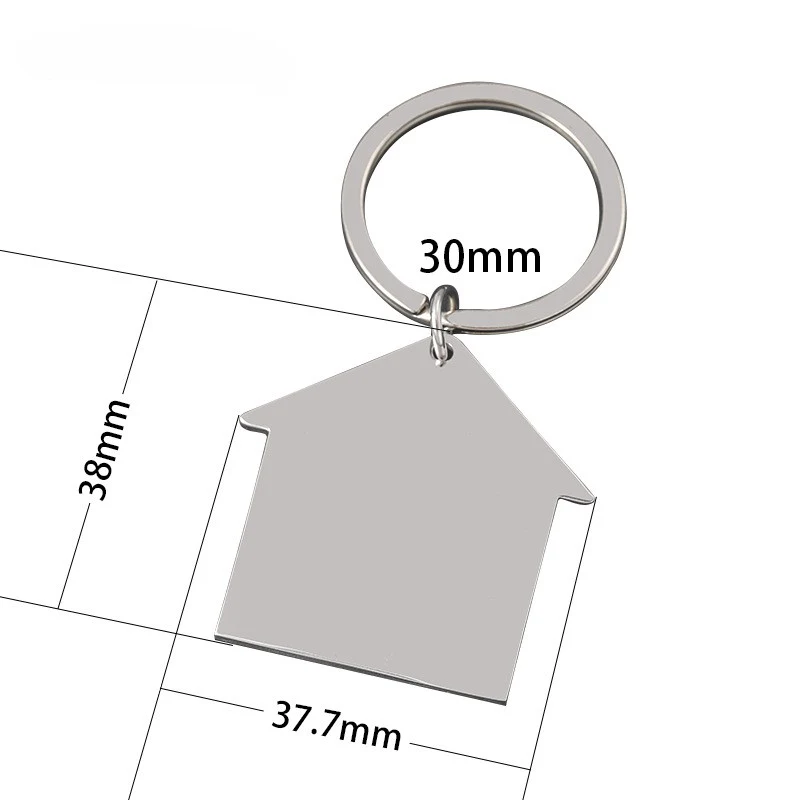 Standard Metal House Keychain 1