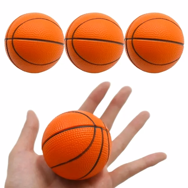 Custom 1.6" Durable BPA Free PU Basketball Stress Ball — Court Wellness Gift