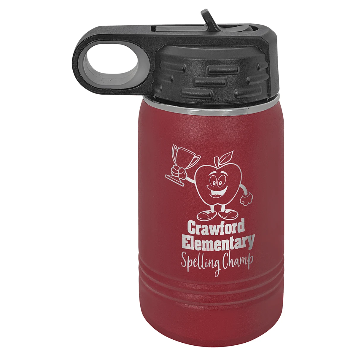 Polar Camel 12 oz. Maroon Water Bottle 1