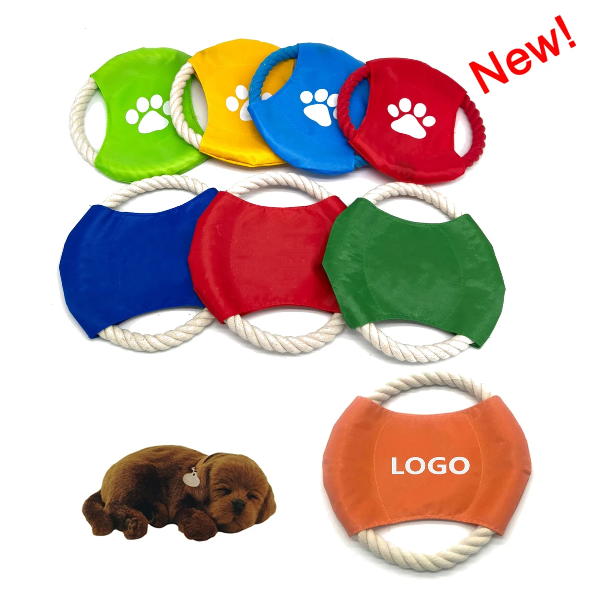 Cotton Rope Dog Flying Disk For Pet Training 1