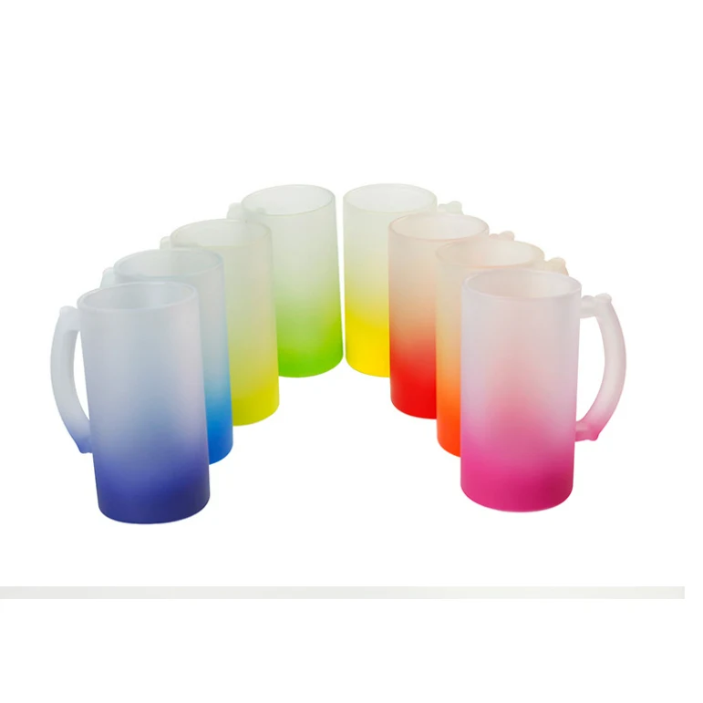 Colorful Frosted Glass Mug 1