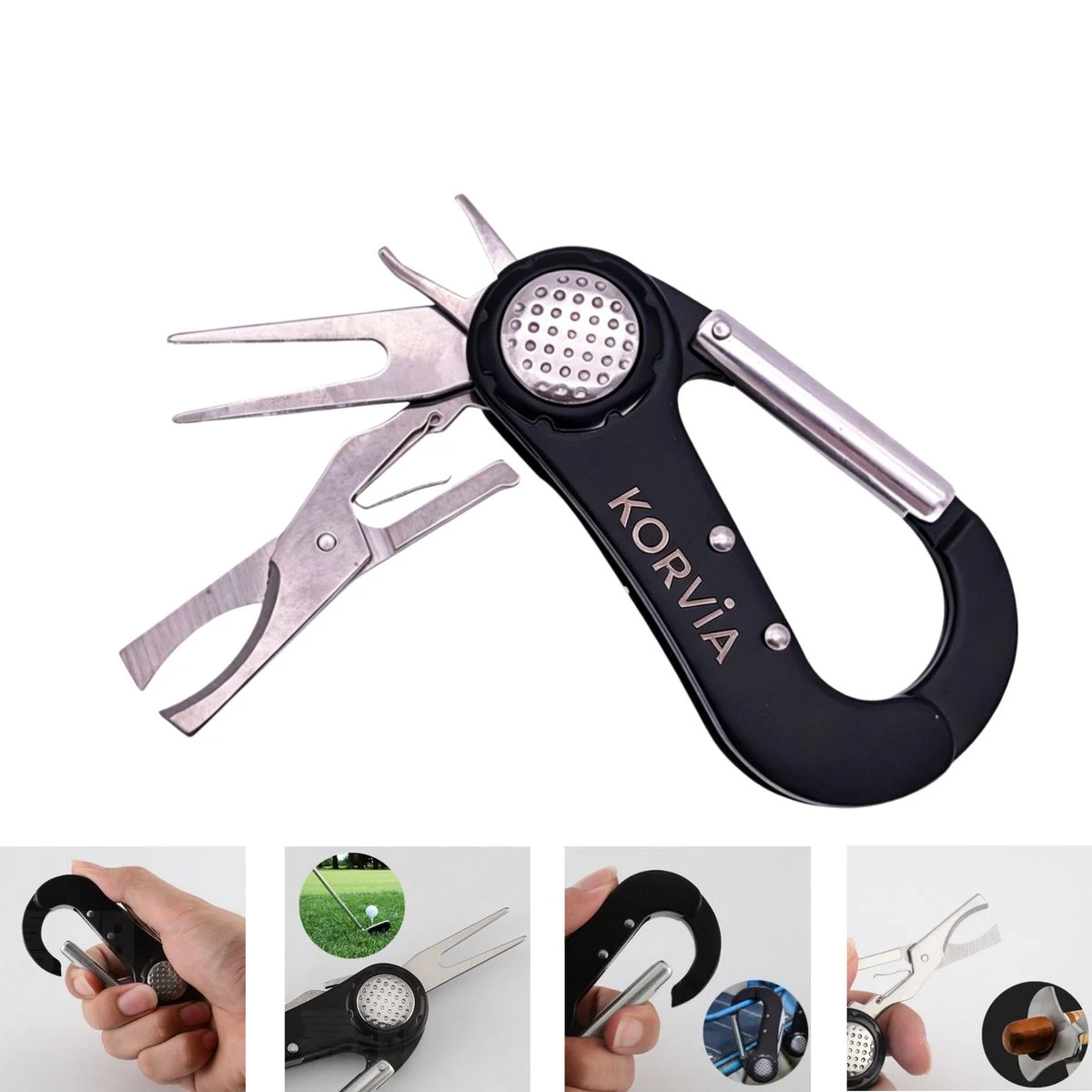 Multifunctional Carabiner Golf Tools 1