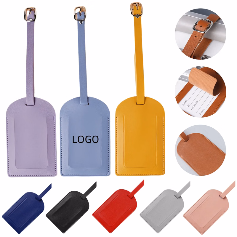 Multicolor PU Leather Luggage Tag