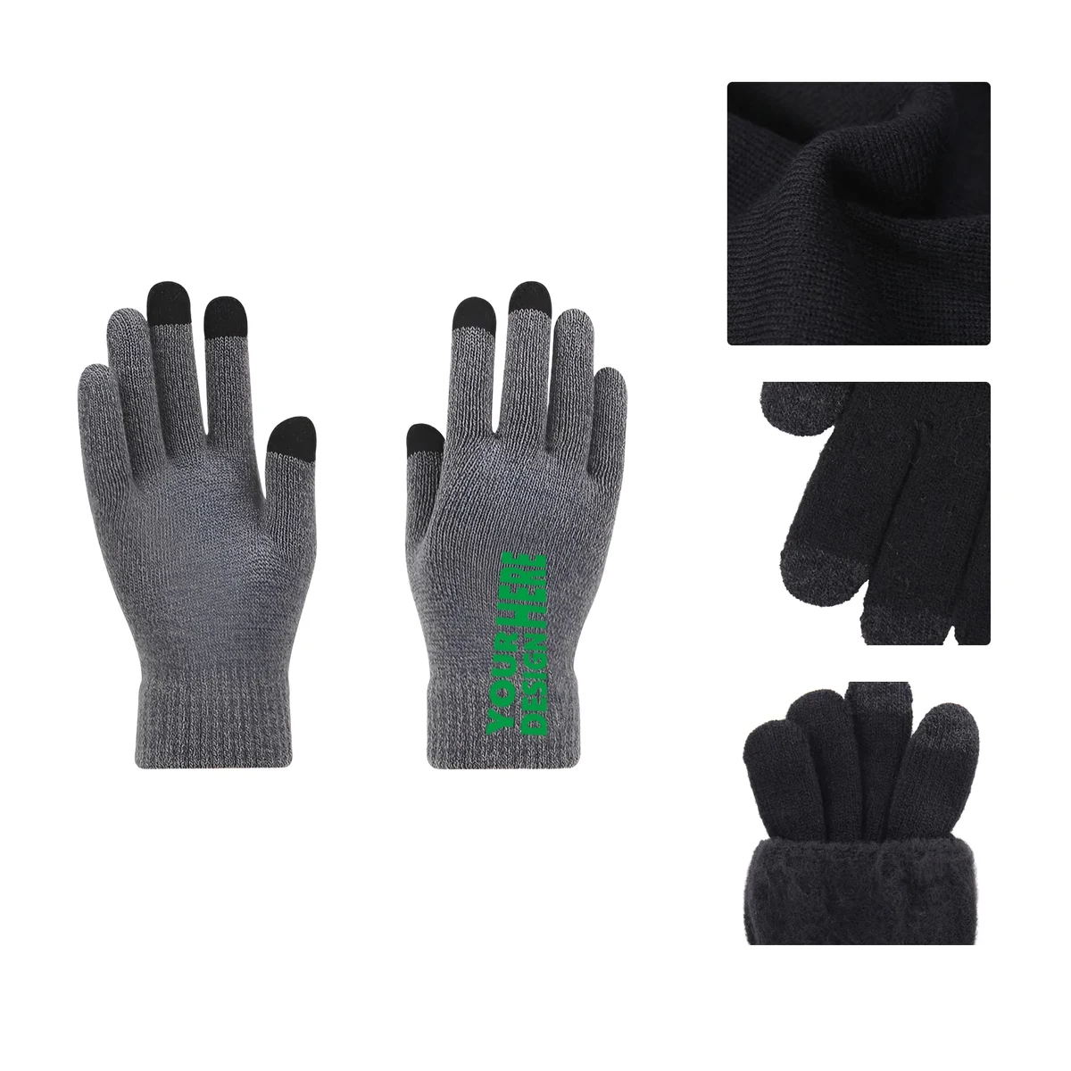 MOQ100 Knitted Touchscreen Gloves 1