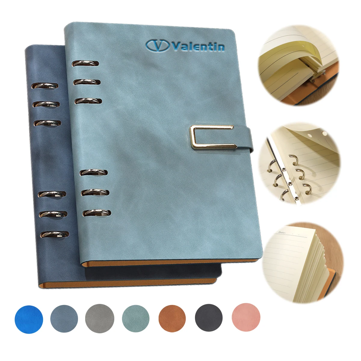 Refillable A5 Leather Binder Journal 1