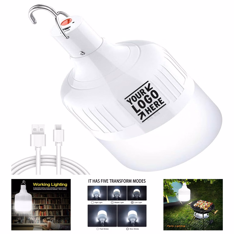 5 Lighting Modes Dimmable 8800mAh LED Bulb USB Hanging Tent 4800 Lumen Emergency Camping Lantern  