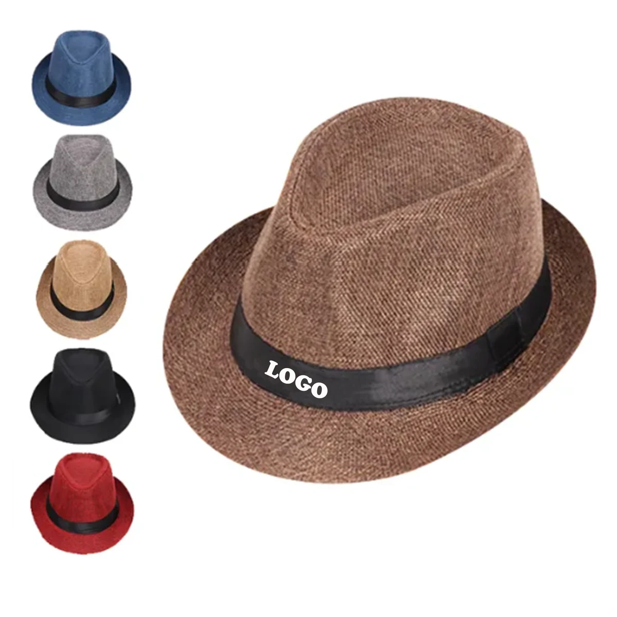 Unisex Linen Fedora Hat 1
