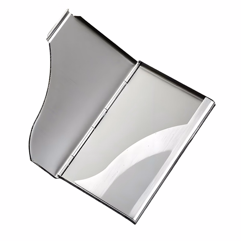 Stainless Steel Leather Card Holder