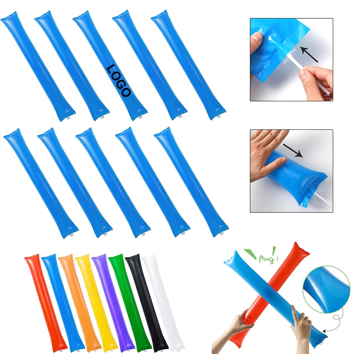 Inflatable Thunder Sticks Cheer Bam Bam Noisemaker 1