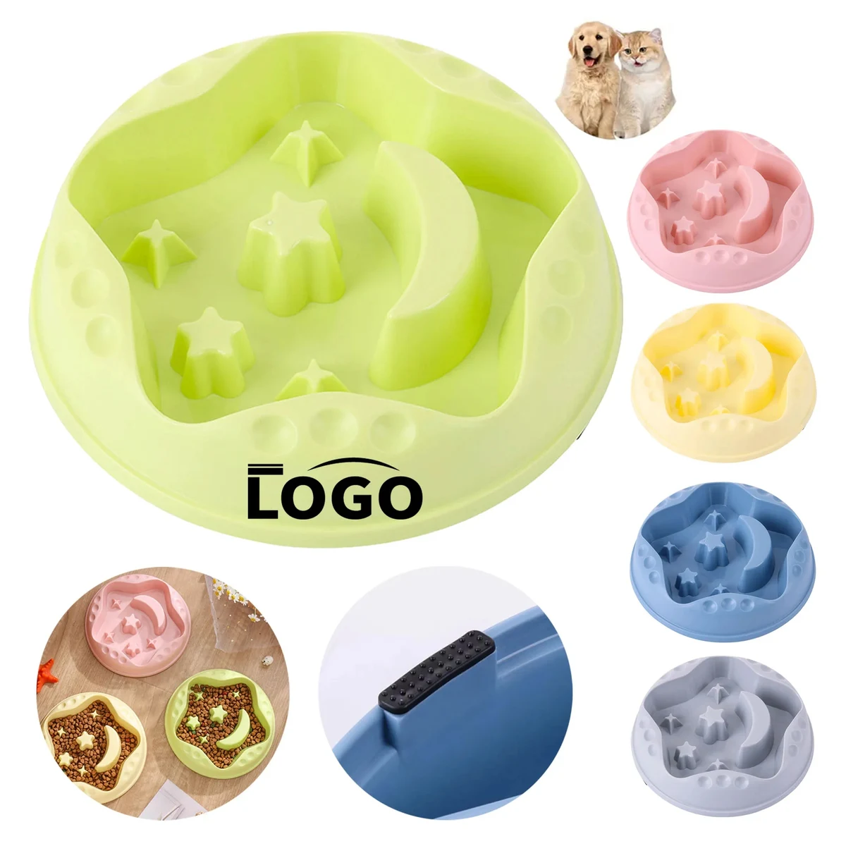 Plastic Training Pets Dog Slow Feeder Bowl 1