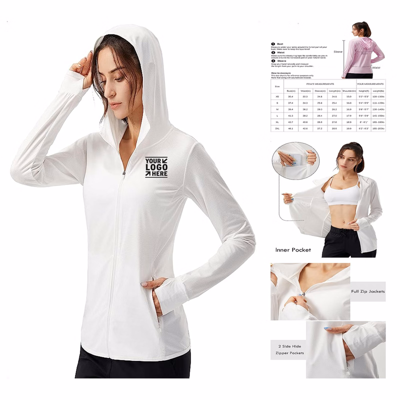 Women's UPF 50+ Sun Protection Hoodie Jacket