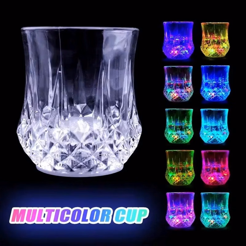 Led Light Up Flashing Wine Glass
