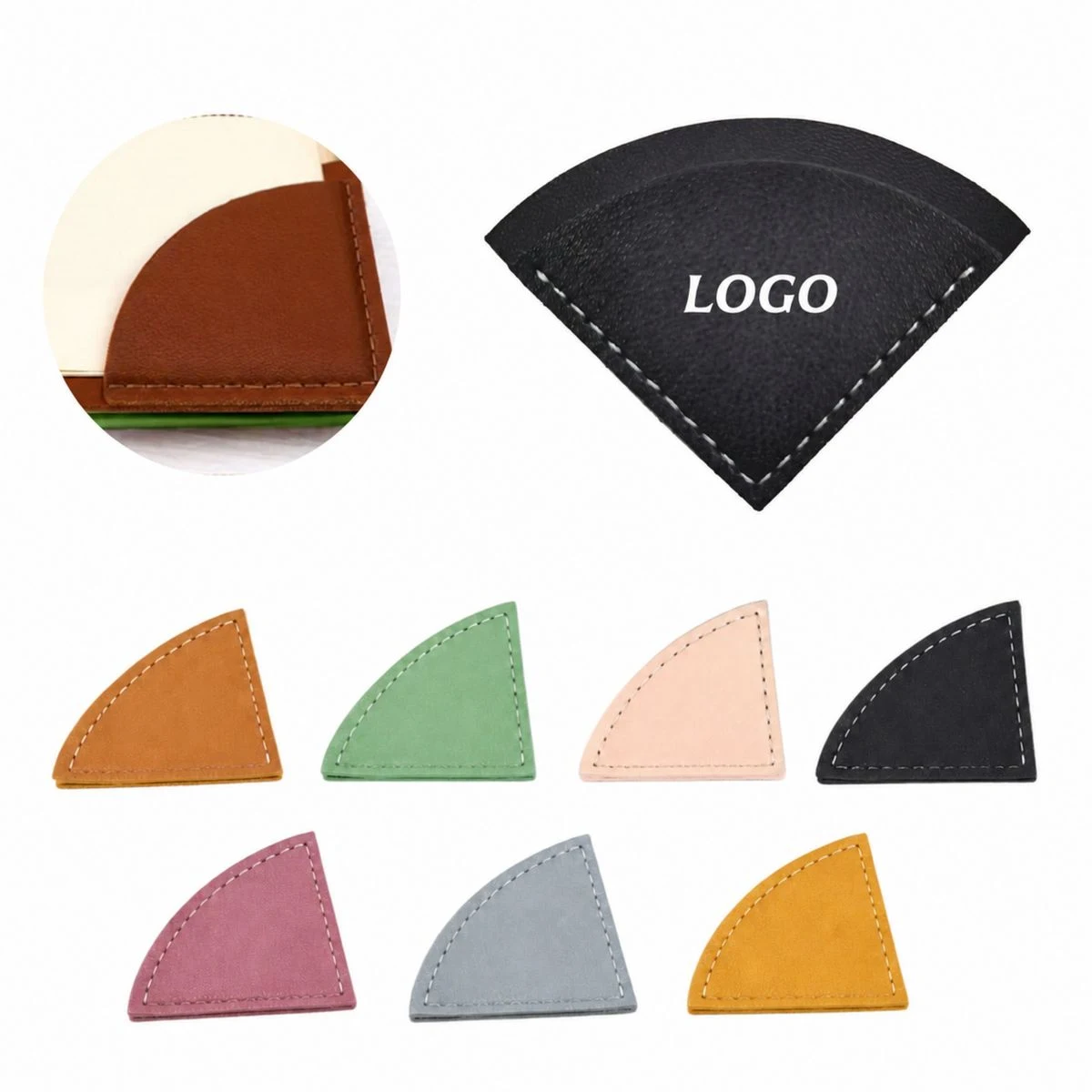 Fan-Shaped PU Bookmark 1