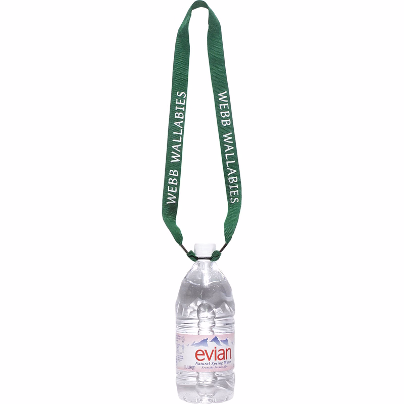 1" One Ply Cotton Lanyard with Rubber O-Ring Bottle Holder